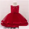 Sukienki dziewczyny sukienki 2022 kostium dla dzieci urodzone dziewczyny sukienka kwiat księżniczki ubrania puszyste puszyste chrzest komunowy vestido ubranie dhmzk
