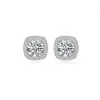 Sense Of Advance Dainty Pt 950 925 Sterling Silver VVS Mosan Moissanite 1Ct Diamonds Earrings Stud Smycken