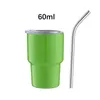 Water Bottles Mini 2oz Sublimation Tumble Vacuum Wine Whiskey Cup Stainless Steel Coffee With Straw Champagne Party Gift