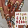 Stickers Decals Nagelstickers 1Pc 3D Virgencita Sticker Druk op aangepaste nagels Acryllijm Transfer Decals Art Diy Design Decora Dh8Hb