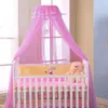 Baby CRIB NETTING SOMMER ROOM MOSQUITO NETSäng Canopy Tents Round Lace Dome Infant Cot Decor Nets 240223