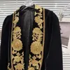 Bahar Sonbahar Ceket Siyah Kadınlar Küçük Blazer İşlemeli Çiçek Velvet Takım Kısa Ceket 240226