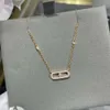 Designer Messik Pendant Necklaces for Women Silver 18K Rose Gold Silver Geometric diamond sliding Three Diamond popular Jewelry luxury necklace lady gift