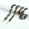 Amber Acrylic Button Chain Eyeglass Glasses Chain Women Anti-Lost Mask Hanging Solglasögon Lanyards Hold Cord Rem Rope Necklace 240222