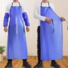 Tablier imperméable épais en PVC bleu, résistant à l'huile, pour le travail des hommes, abattage alimentaire, résistant aux acides aquatiques et aux alcalis, 240227