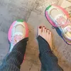 أحذية غير رسمية النساء الوردي أحذية رياضية 35-40 أزياء خمر خريف الجري Lady Lace Up Zapatillas Mujer Platform 855