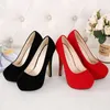 Women Pumps Fashion Flock Womens Sandals 14cm Platform Wedding Pumps Casual Thin Heels Womens Shoes 240229