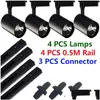 Track Lights Whole Set Led Track Light Cob Lamp 12W 20W 30W 40W Rail Lighting Ceiling Spot Lights Fixtures For Clothing Shop Home 220V Dhev9