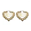 Boucles d'oreilles créoles en métal pour femmes, bijoux tendance, cœur, Design de tempérament élégant, cadeaux féminins