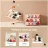 Inteligence Toys 1set Baby Sile Montessori Geomet Jigsaw Puzzle Nested Stacking BPA Preschool Education