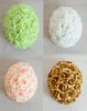 10quot 25 CM Elegant Artificial Silk Rose Flower Ball Kissing Balls Craft Ornament For Wedding Party Decoration Supplies 18 Colo9552049