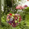 Decorative Flowers Hanging Basket Flat Heart-Shaped Indoor Plants Wall Vases For Iron Flowerpot
