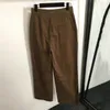 Pantalones de traje con patrón bordado para mujer, pantalón de pierna ancha de alto grado, pantalones casuales de moda