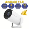 4K Wi -Fi 6 프로젝터 안드로이드 11.0 200 ANSI 듀얼 Wi -Fi Allwinner H713 BT5.0 1280x720p 홈 시네마 야외 휴대용