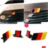 Andra interiörstillbehör Ny bilklistermärke German Flag Emblem Badge Deutsch Bumper Front Grille Decal för Scirocco Golf 7 6 Drop Deliv Dhbyx