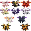 Vêtements pour chiens 10 pièces Halloween noeud papillon avec accessoires strass noeuds papillons réglables cravates de chat pour petites fournitures