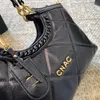 Borsa a secchiello Tote moda Borsa a tracolla di lusso Hobo da donna Borsa shopping in metallo di design Borsa a tracolla Borsa classica trapuntata con motivo a rombi di grande capacità