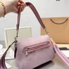 Tabby 26 Designer Bag Fashion LetterLogo Lock Lock Classic Clamshell Opening and Close Denim Spell Leather Messenger Bag Slung SholldenBag MediumMemale Pink