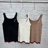 Seksi Derin V İnce Camisole Kadın Moda Markası Kolsuz Tank Tops Sweatshirt Sıradan Klasik Yular Tops