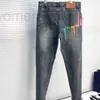 Jeans da uomo pantaloni jeans firmati vestibilità slim nuovi trendy versatili ricami dritti trapuntati pantaloni vintage strappati moda M-4XL 3MXW
