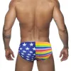 Costumi da bagno arcobaleno bandiera americana costumi da bagno da uomo a vita bassa slip da bagno tronchi USA stelle intimo costume da bagno bikini da spiaggia sexy pantaloncini da surf