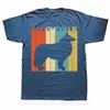 Męskie koszule zabawne vintage szorstki collie pies letni graficzny bawełniany streetwear z krótkim rękawem prezenty urodzinowe
