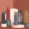 Butelki z wodą 350 ml/500 ml/600 ml/750 ml stylowa izolowana butelka unisex napój mody odporny na kurz próżnię