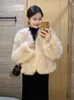 Haining Fox Jacket For Women's 2023 Winter New Fur Integrated Plush Short Stature 350535