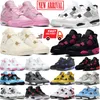 4s hommes chaussures de basket-ball 4s militaire chat noir rouge rose tonnerre minuit marine blanc oreo 4 voile métallique hommes formateur taille 5.5-13 baskets de créateur