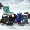 Boots 2023 Children Winter Snow Boots Warm Plush Anti-slip Boots Outdoor Sports Shoes Waterproof Walking Shoes for Boys and GirlsL2401L2402