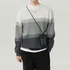 Pulls pour hommes 2024 Casual O-Cou à manches longues Pull tricoté Hommes Vêtements Slim Tricot Jumper Printemps Automne Contract Couleur Pull