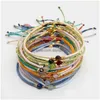 Łańcuch bohemian mieszany kolor koraliki ryżowe bransoletka przyjaźń liną regulowane bransoletki dla kobiet letnia biżuteria dostawa biżuteria BR dhncy