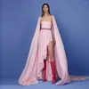 Casual Dresses Elegant Pink Asymmetrical Chiffon Long Women Maxi With Jackets 2 Pieces Female Gowns To Party