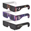 20Pcs paper solar eclipse glasses random color full observation sunglasses 3D outdoor solar eclipse anti UV framing glasses sales 240307