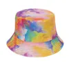 Casquettes de baseball Nouveau chapeau de pêcheur d'impression 3D cravate teint chapeau de bassin double face pour hommes et femmes pare-soleil de protection solaire en plein air en été