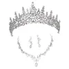 Klipy do włosów oszałamiające ślubne korona elegancki naszyjnik olśniewające kolczyki błyszczące biżuteria ślubna na imprezy imprezy