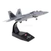 1/100: e die-cast American F-22 Fighter Raptor Plane Aircraft Model Keepsake Raptor Aircraft Diecast Model w/ Stand Kids Gift 240223