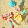 Sand Play Water Fun Sable Play Water Fun Jouets de plage pour enfants Jeux d'été Seau Pelle Sile Sandbox Cube Sac accessoire Drop Drop Dhben