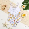 Barn enstycken badkläder designer mode baddräkt gg brev flickor baby baddräkt textil sommar badkläder bikinis set badkläder simning badbadare kostymer