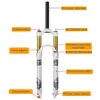 MTB Suspension Fork Bicycle Scare Absorber Road and Mountain Bike متوافق مع 140 مم يناسب 26 275 29 عجلات 240228