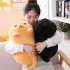Dieren 25-50 cm schattig zacht kussen bankkussen Kawaii knuffel gevuld cartoon dier zwarte kat pop voor kinderen meisje mooi cadeau 230224 240307