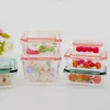 9PCS 1/6 or 1/12 Scale Miniature Dollhouse Food Container Mini Crisper Fruit Box Blyth Doll Kitchen Accessories Toy 240305