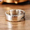 Unibabe 925 prata esterlina jóias criativa pena anel masculino feminino real prata retro pluma moda anel presente 240220