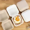 Bento Boxes Accueil alimentaire 10/20 pièces boîtes cuisson jetable Dessert Burger Bento gâteau boîte à déjeuner bol micro-ondable Snack emballage conteneurs L0308