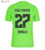 Camisas de futebol VfL Wolfsburg camisas de futebol 2024 WIND GINZEK STEFFEN homens crianças kits casa MBABU BROOKS LACROIX WEGHORST uniforme camisas de futebolH240307