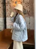 Парки женские зимние пуховые пальто 2023 Новинка корейской моды Свободный однотонный топ с длинными рукавами Парки с воротником-поло Повседневная женская куртка