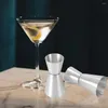 Outils de mesure Double Jigger Single S Drink Spirit Mesure Bord rond et taille fine en acier inoxydable pour fournitures de bar de barman