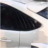 Andra interiörstillbehör Nytt för Ford Focus MK2 2005-2013 Hatchback 4D Carbon Fiber Car Bakfönster Gindningar Sidan Tuyere Louvers Vent Dhmkx