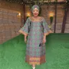 H D African Clothes For Women Traditional Embroidery Dresses Bazin High quality Party Wedding occasion 240226