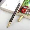 Luxury Quality School Brass Pen Brown Red Black Wood Rollerball Business Stationery Office Supplies Ink Ball